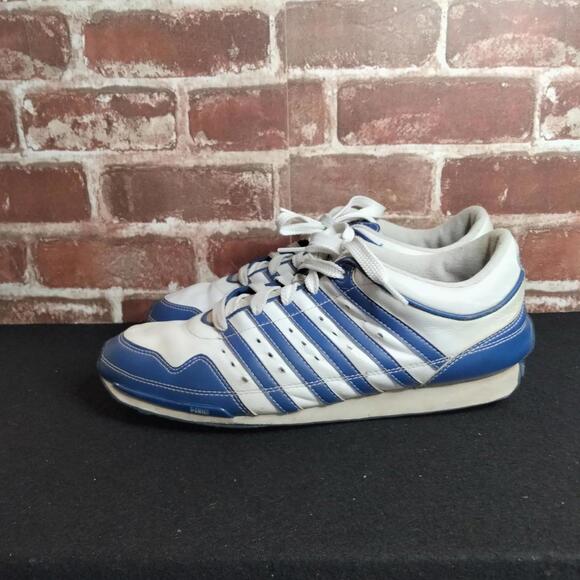 K Swiss Shoes Mens Size 10 Blue White Leather Iconic Sneakers K.Swiss LOW - Picture 6 of 7